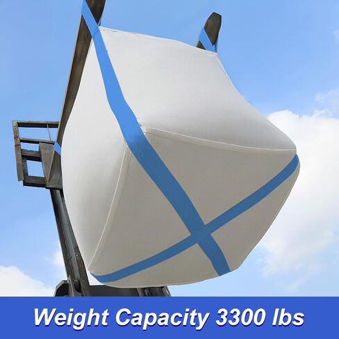 2 Pack FIBC Bulk Bag, 1.5 Ton Bag, 35"L x 35"W x 43"H, 3300lbs SWL, Open Top Flat Bottom, Heavy Duty Bulk Bag for Industry Agriculture in Saudi Arabia