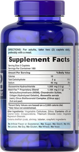 Puritan's Pride Glucosamine, Chondroitin & MSM-2 Caplets Per Day Formula in Saudi Arabia