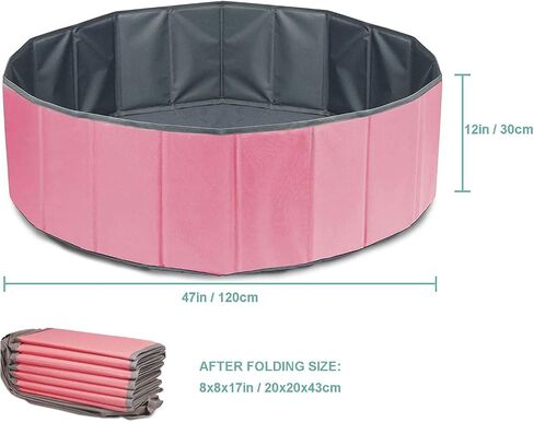 Ball Pit for Toddlers - Foldable & Portable Large Fabric Ball pits for Kids and Babies. Ocean, Colored Circles, Pink Designs. Waterproof & Durable Indoor Outdoor use Ball Pit playpen (Polka Dots) in Saudi Arabia