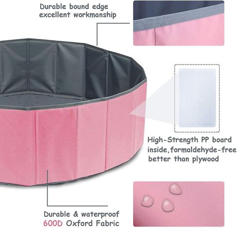 Ball Pit for Toddlers - Foldable & Portable Large Fabric Ball pits for Kids and Babies. Ocean, Colored Circles, Pink Designs. Waterproof & Durable Indoor Outdoor use Ball Pit playpen (Polka Dots) in Saudi Arabia