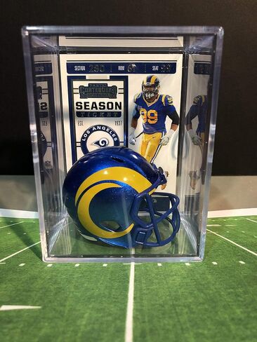 NEW 2020 Los Angeles Rams NFL Helmet Shadowbox w/Aaron Donald card in Saudi Arabia