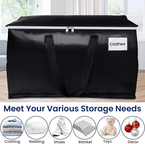 Large Moving Bags Heavy Duty Storage Totes for Storage,Packing & Moving Collapsible Moving Supplies with Large Capacity, Reinforced Zippers and Handles, 88L, 8 Packs in Saudi Arabia