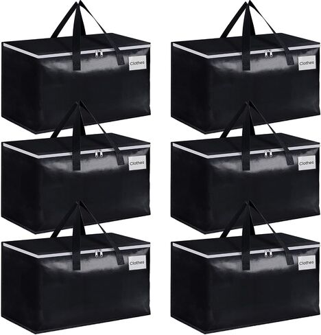 Large Moving Bags Heavy Duty Storage Totes for Storage,Packing & Moving Collapsible Moving Supplies with Large Capacity, Reinforced Zippers and Handles, 88L, 8 Packs in Saudi Arabia