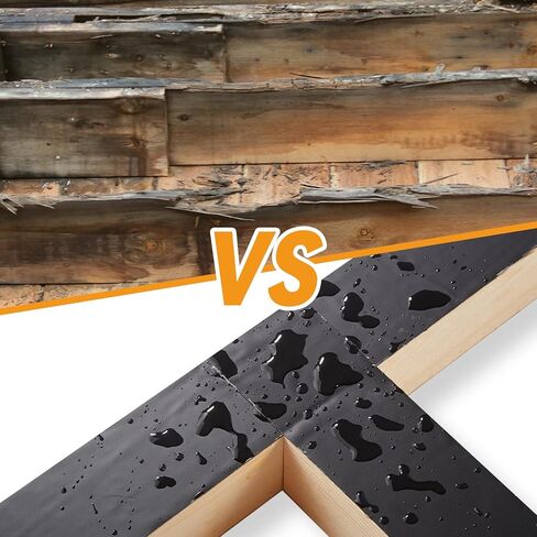 شريط رافدة بطول 2 بوصة × 50 بوصة، 6 لفات مقاومة للماء وشريط بوتيل مقاوم للتآكل، شريط وامض ذاتي اللصق مقاوم للطقس للروافد والعوارض الخشبية in Kuwait