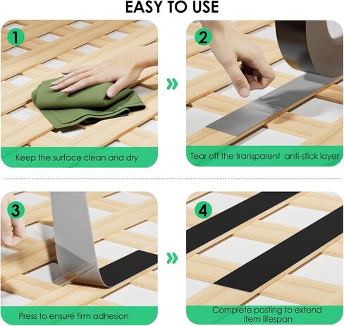 Butyl Joist Tape for Decking 1-5/8" x 50', 6 Pack Black Waterproof Deck Tape Outdoor, Butyl Flashing Tape for RV Roof, Top of Joists, Rim Joists, Under Joists & Beams, Duct Repair Tape in Saudi Arabia