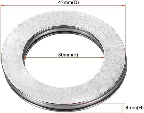 uxcell AXK3047 Needle Roller Thrust Bearings with 2 Washers, 30mm Inner Diameter 47mm OD 2mm Width Chrome Steel in Saudi Arabia