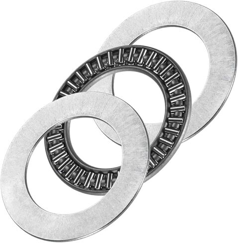 uxcell AXK3047 Needle Roller Thrust Bearings with 2 Washers, 30mm Inner Diameter 47mm OD 2mm Width Chrome Steel in Saudi Arabia