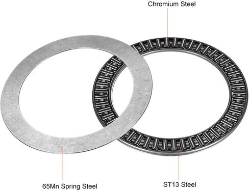 uxcell AXK3047 Needle Roller Thrust Bearings with 2 Washers, 30mm Inner Diameter 47mm OD 2mm Width Chrome Steel in Saudi Arabia