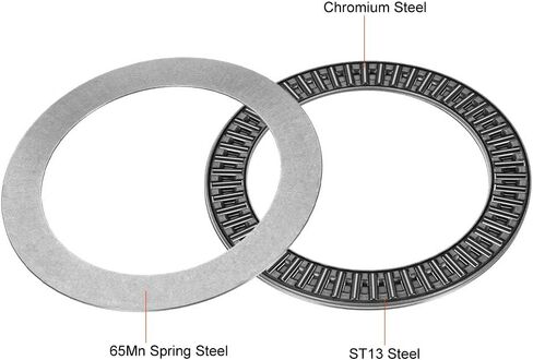 uxcell AXK3047 Needle Roller Thrust Bearings with 2 Washers, 30mm Inner Diameter 47mm OD 2mm Width Chrome Steel in Saudi Arabia