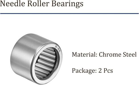 2pcs B88 Needle Roller Bearings - [1/2 Inch x 11/16 Inch x 1/2 Inch] Chrome Steel for Transmission Use, Full Complement Drawn Cup in Saudi Arabia
