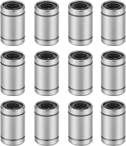 12Pcs Linear Bearing LM8UU,8mm Bore Dia,15mm OD,24mm Length with Double Side Rubber Seal Great for CNC,3D Printer in Saudi Arabia