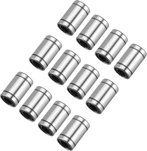 12Pcs Linear Bearing LM8UU,8mm Bore Dia,15mm OD,24mm Length with Double Side Rubber Seal Great for CNC,3D Printer in Saudi Arabia