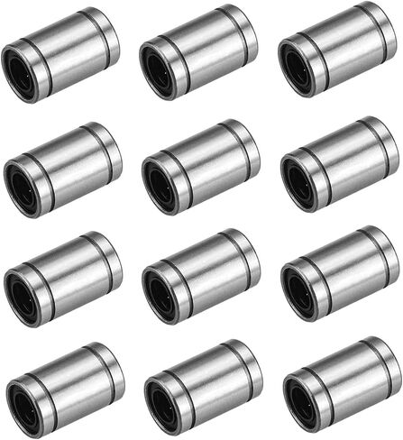 12Pcs Linear Bearing LM8UU,8mm Bore Dia,15mm OD,24mm Length with Double Side Rubber Seal Great for CNC,3D Printer in Saudi Arabia