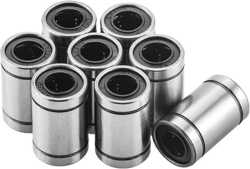12Pcs Linear Bearing LM8UU,8mm Bore Dia,15mm OD,24mm Length with Double Side Rubber Seal Great for CNC,3D Printer in Saudi Arabia