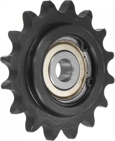 uxcell #40 Chain Idler Sprocket, 10mm Bore 1/2" Pitch 15 Tooth Tensioner, Black Oxide Finished C45 Carbon Steel with Insert Single Bearing for ISO 08A Chains in Kuwait