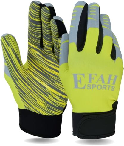 قفازات استقبال كرة القدم للشباب والأطفال والأولاد والأطفال والكبار وقفاز استقبال كرة القدم مع قبضة يد سيليكون قوية لزجة in Kuwait