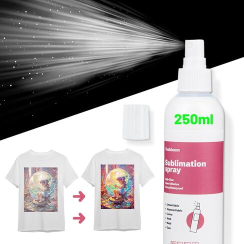 Sublimation Spray for 100% Cotton Shirts, 250ml Upgraded Formula Sublimation Coating Spray for All Fabric,High Gloss,Quick Drying and Super Adhesive Sublimation Spray for Polyester,Carton,Tote Bag,Mug in Kuwait