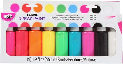TULIP Fabric Spray Sets 29849 SOP Multi Neon Party Pack, 1.9 Fl Oz (Pack of 9), As Detailed in Saudi Arabia