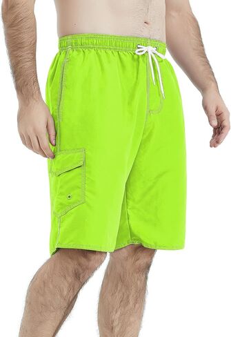 Mens Swim Trunks Swim Shorts Swimwear Swimsuit Beach Shorts Bathing Suits Quick Dry Waterproof in Saudi Arabia