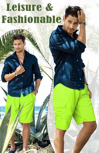 Mens Swim Trunks Swim Shorts Swimwear Swimsuit Beach Shorts Bathing Suits Quick Dry Waterproof in Saudi Arabia