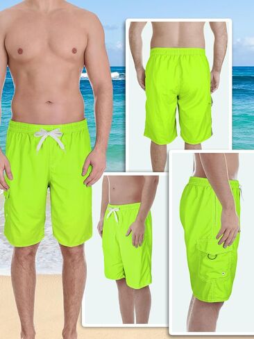 Mens Swim Trunks Swim Shorts Swimwear Swimsuit Beach Shorts Bathing Suits Quick Dry Waterproof in Saudi Arabia