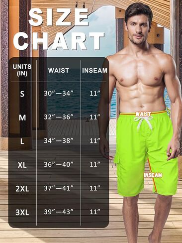 Mens Swim Trunks Swim Shorts Swimwear Swimsuit Beach Shorts Bathing Suits Quick Dry Waterproof in Saudi Arabia