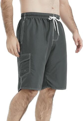 Mens Swim Trunks Swim Shorts Swimwear Swimsuit Beach Shorts Bathing Suits Quick Dry Waterproof in Saudi Arabia