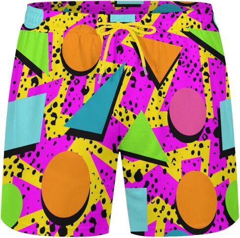 Mens Swim Trunks with Compression Liner 2-in-1 Swimming Shorts 5 inch Inseam Quick Dry Beach Board Shorts in Saudi Arabia