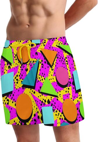 Mens Swim Trunks with Compression Liner 2-in-1 Swimming Shorts 5 inch Inseam Quick Dry Beach Board Shorts in Saudi Arabia