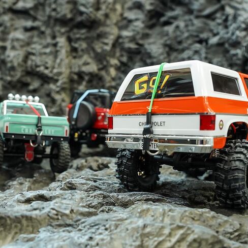 حبل حزام مطاطي INJORA RC مع خطافات 270 مم حبل لـ TRX4M SCX24 FCX24 1/18 1/24 RC ترقية الزاحف (أحمر وبرتقالي) in Saudi Arabia