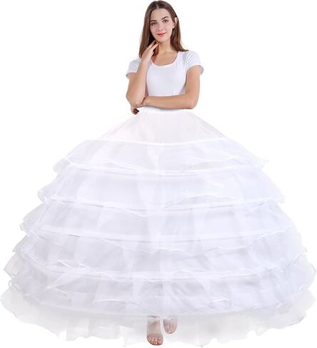 تنورات للنساء 6 تنورة دائرية، تنورة تحتية بطول يصل إلى الأرض لفستان الزفاف in Kuwait