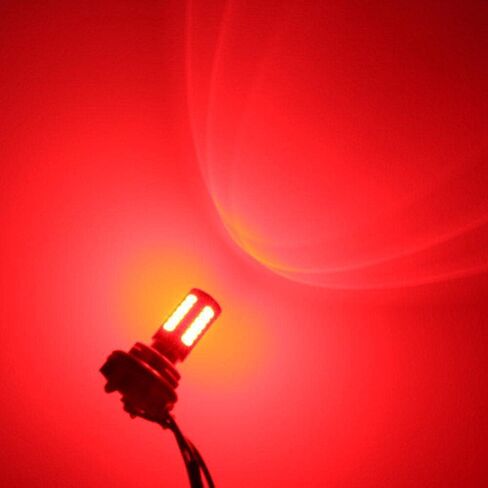 2800lms T20 Wedge 7440 7443 LED استبدال مصابيح الفرامل القوية، أحمر 7444 7443LL 7440LL مصابيح إيقاف الذيل الوامضة 12 فولت للسيارات والشاحنات in Saudi Arabia