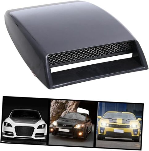 Car Hood Scoop Metal Hood Scoop Air Hood Vent Stickers for Cars Carbon Fiber Hood Scoop Hood Vents Car Air Hood Bonnet Vent Replacement Decor Car Hood Vent Air Outlet Metal Cover in Saudi Arabia