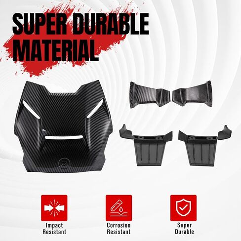 A & UTV PRO Hood Panel & Front Grill Trims Carbon Fiber Pattern for Can-Am Ryker All Models, Lower Grill Protector Accessories, Replace OEM # 219400877, 219400947 in Saudi Arabia