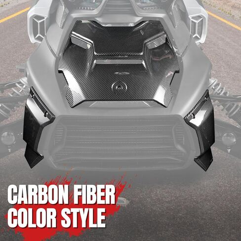 A & UTV PRO Hood Panel & Front Grill Trims Carbon Fiber Pattern for Can-Am Ryker All Models, Lower Grill Protector Accessories, Replace OEM # 219400877, 219400947 in Saudi Arabia