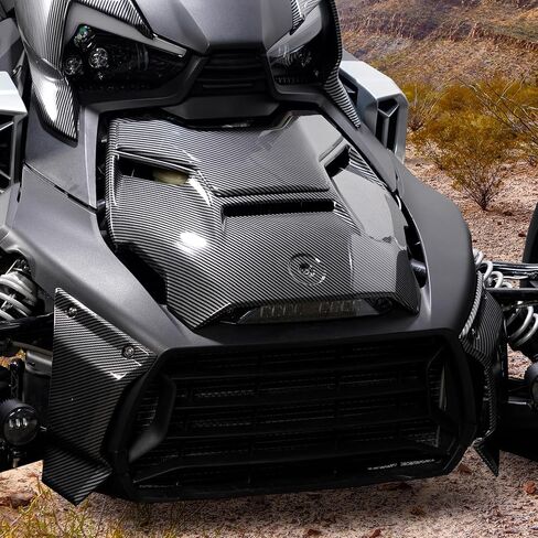 A & UTV PRO Hood Panel & Front Grill Trims Carbon Fiber Pattern for Can-Am Ryker All Models, Lower Grill Protector Accessories, Replace OEM # 219400877, 219400947 in Saudi Arabia
