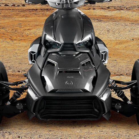 A & UTV PRO Hood Panel & Front Grill Trims Carbon Fiber Pattern for Can-Am Ryker All Models, Lower Grill Protector Accessories, Replace OEM # 219400877, 219400947 in Saudi Arabia