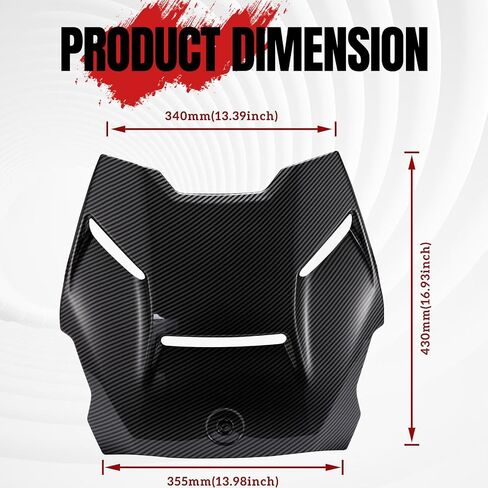 A & UTV PRO Hood Panel & Front Grill Trims Carbon Fiber Pattern for Can-Am Ryker All Models, Lower Grill Protector Accessories, Replace OEM # 219400877, 219400947 in Saudi Arabia
