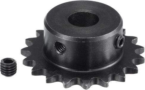 ضرس الأسطوانة من النوع B - [معرف 19 سن × 10 مم] من الفولاذ الكربوني مع قطعتين من ضرس سلسلة لولبية لآلات الطحن والحفر للاستخدام ISO 04C | مسافة 1/4 بوصة، 25 سلسلة in Kuwait