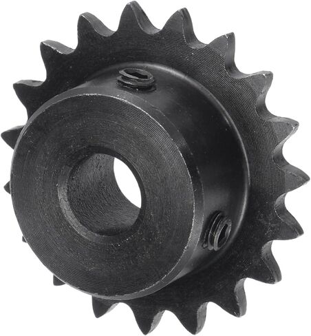 ضرس الأسطوانة من النوع B - [معرف 19 سن × 10 مم] من الفولاذ الكربوني مع قطعتين من ضرس سلسلة لولبية لآلات الطحن والحفر للاستخدام ISO 04C | مسافة 1/4 بوصة، 25 سلسلة in Kuwait