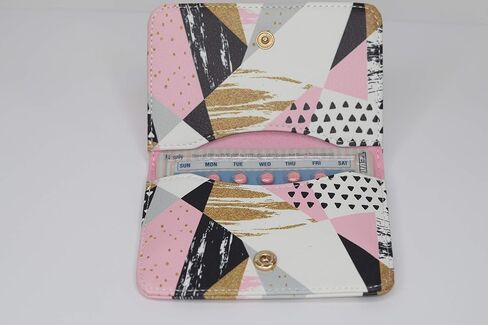 Birth Control Pill Case/Wallet - Geometrical Shapes - Cute and Discreet 4" x 3" in Saudi Arabia