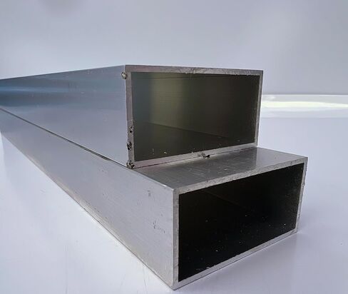 Aluminum 6063-T52 Rectangular Tubing, 1" x 2", 0.63", 6" Length (Pack of 4) in Kuwait