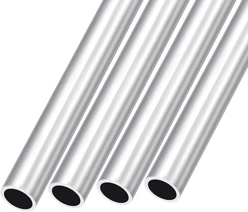 6063 Aluminum Tube (17mm OD x 14mm ID x 300mm L) 4Pcs, Aluminum Round Tubing - for Home Furnishing, Machinery, DIY Handicraft in Saudi Arabia