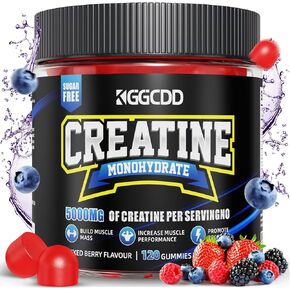 Creatine Monohydrate Gummies Sugar Free, 5g of Creatine Monohydrate per Serving for Muscle Maximum Strength, Energy Focus Endurance, creatine Supplements for Women Men 120Count Mixed Berry in Saudi Arabia