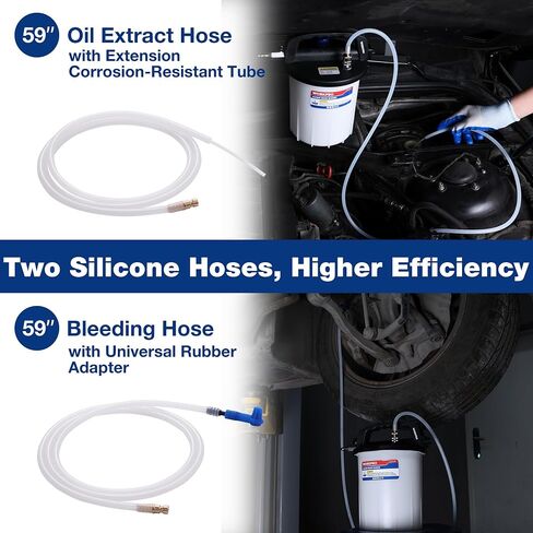 WORKPRO 3L Vacuum Brake Bleeder Kit, Pneumatic Brake Bleeder for One Person, with 1L Brake Fluid Refill Bottle, 22 Adapters, Air Coupler & Gloves, Brake Bleeding Tool for Various Vehicles, Motorcycles in Kuwait