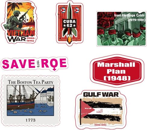 WW2 History Stickers -World War 2 for History Enthusiasts, History Teachers, and Students | 50pcs in Saudi Arabia