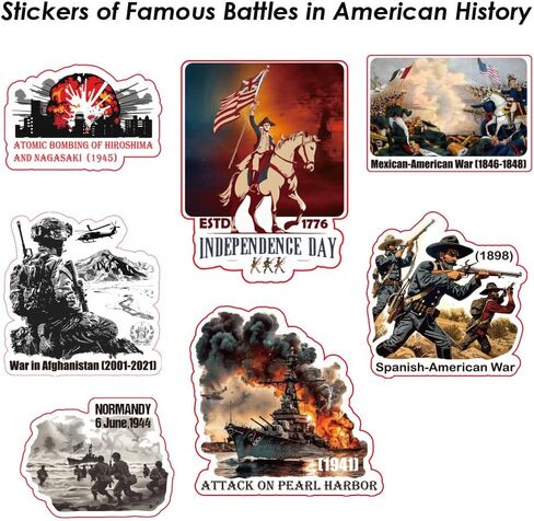WW2 History Stickers -World War 2 for History Enthusiasts, History Teachers, and Students | 50pcs in Saudi Arabia