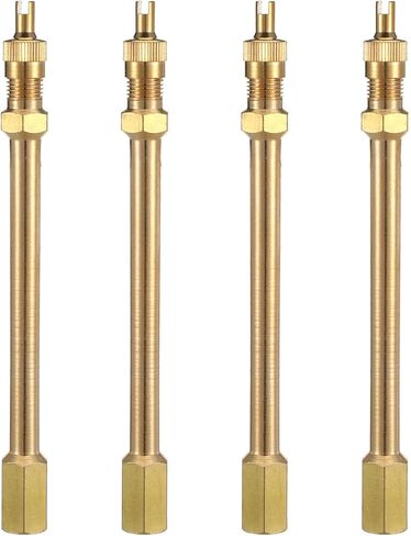 4 PCS 4Inch Valve Stem Extension Dually Valve Stem Extenders, 100mm Wheel Tire Valve Stem Extension, Wheel Air Tyre Extender for Trucks Cars Motorcycles Rv Mowers,Gold in Saudi Arabia