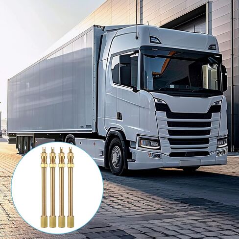 4 PCS 4Inch Valve Stem Extension Dually Valve Stem Extenders, 100mm Wheel Tire Valve Stem Extension, Wheel Air Tyre Extender for Trucks Cars Motorcycles Rv Mowers,Gold in Saudi Arabia