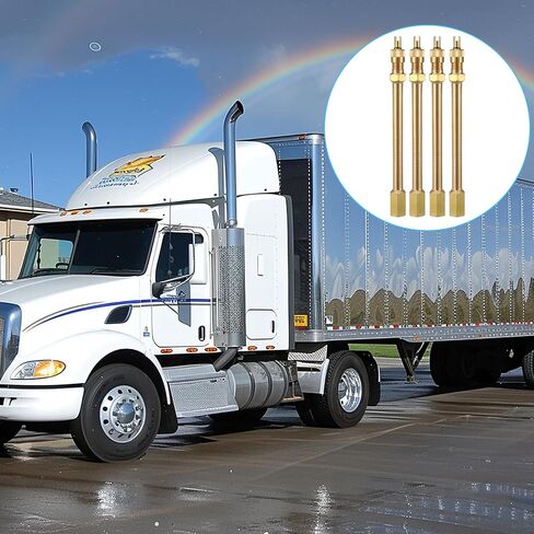 4 PCS 4Inch Valve Stem Extension Dually Valve Stem Extenders, 100mm Wheel Tire Valve Stem Extension, Wheel Air Tyre Extender for Trucks Cars Motorcycles Rv Mowers,Gold in Saudi Arabia